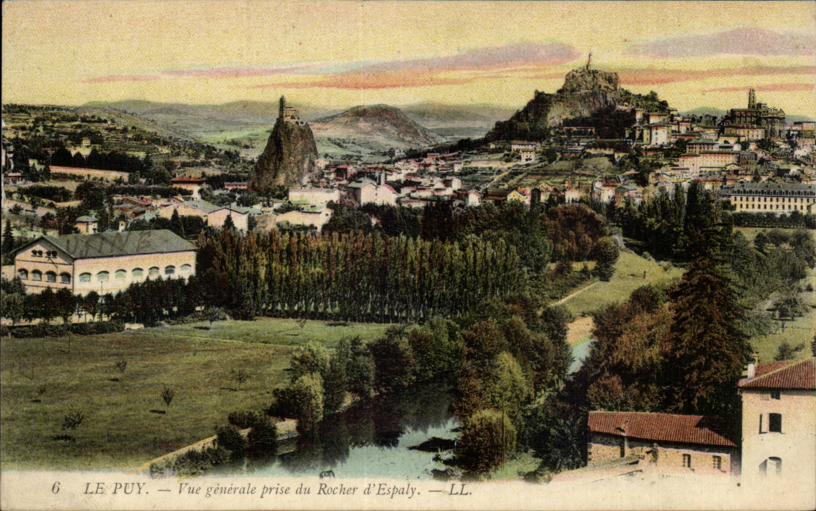 CPA Le Puy Vue generale prise du rocher d'Espaly