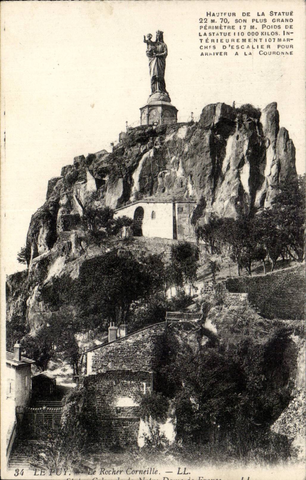 CPA Le Puy en Velay le rocher Corneille