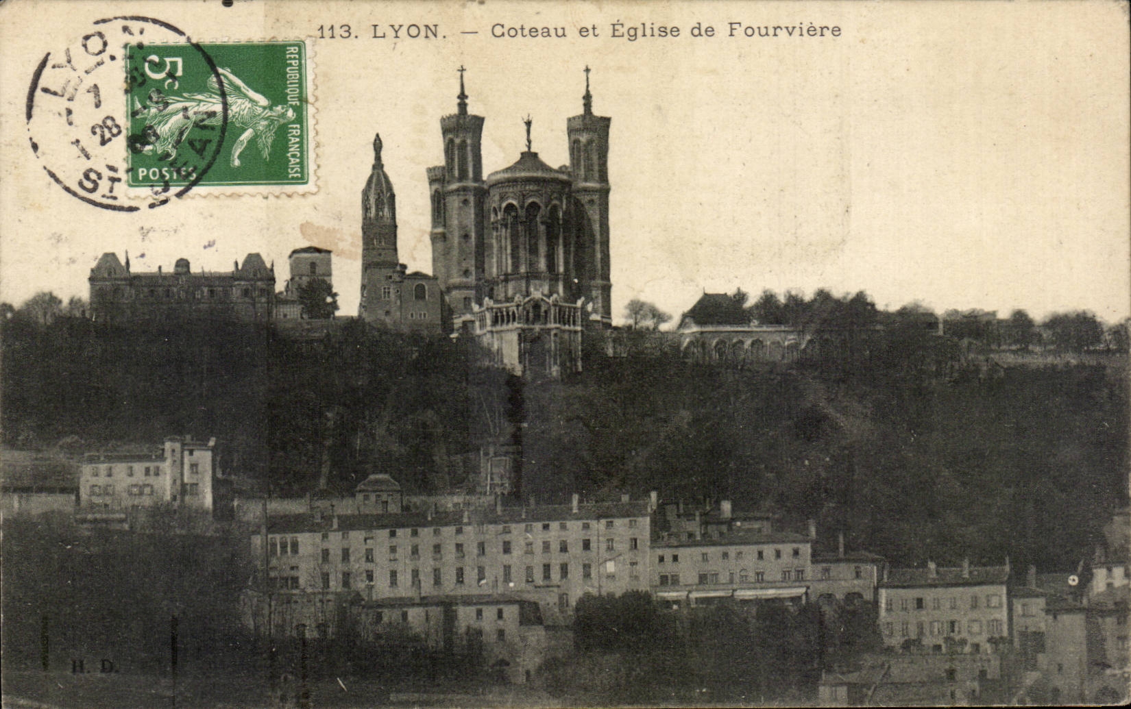 Lyon CPA Slope and church of Fourviere