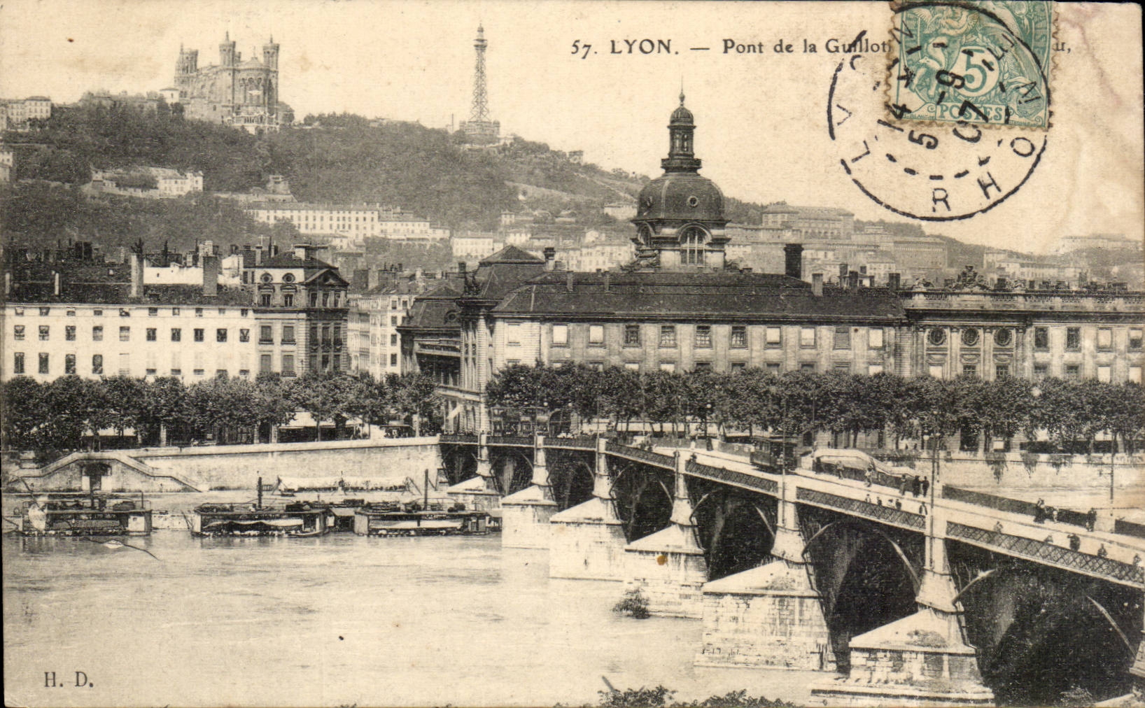 CPA Lyon Bridge of Guillotiere