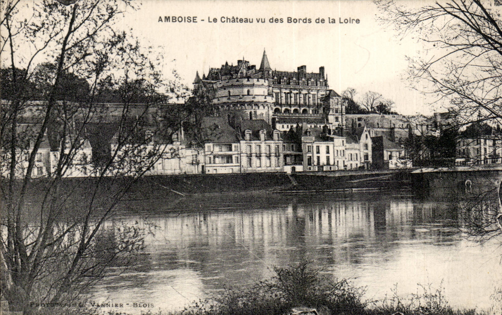 Amboise CPA Le chateau vu des bords de la Loire