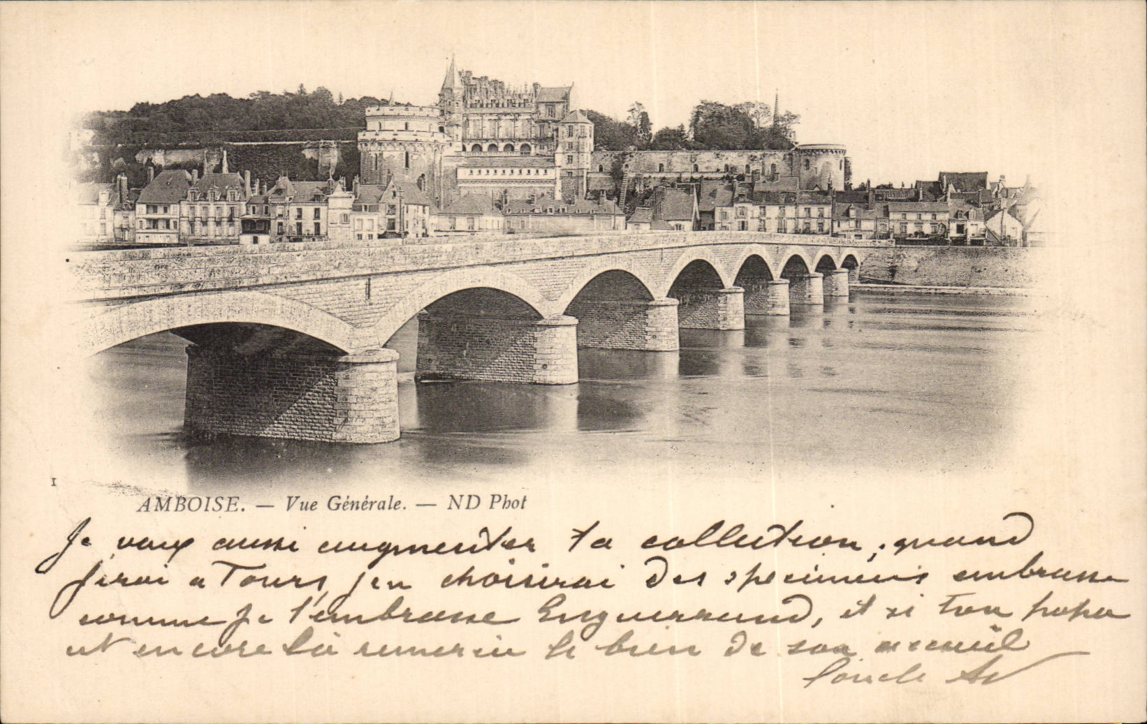 Amboise CPA Le chateau Vue generale
