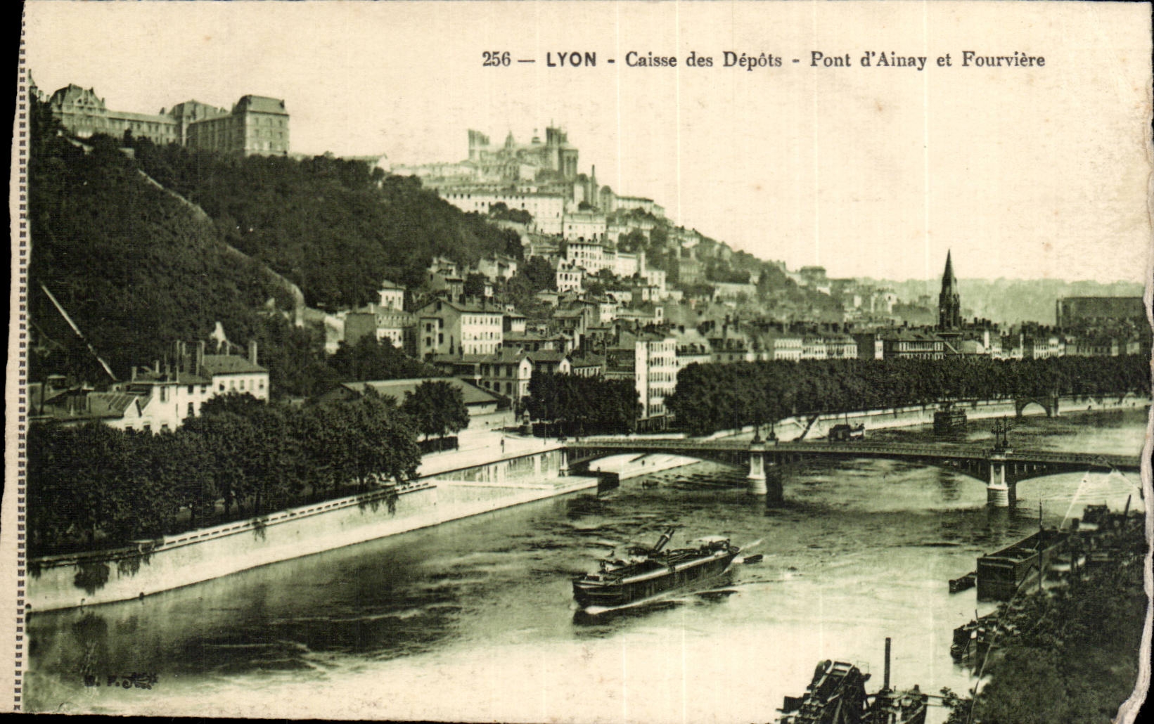 CPA Lyon Case of the Deposits Bridge of Ainay and Fourviere