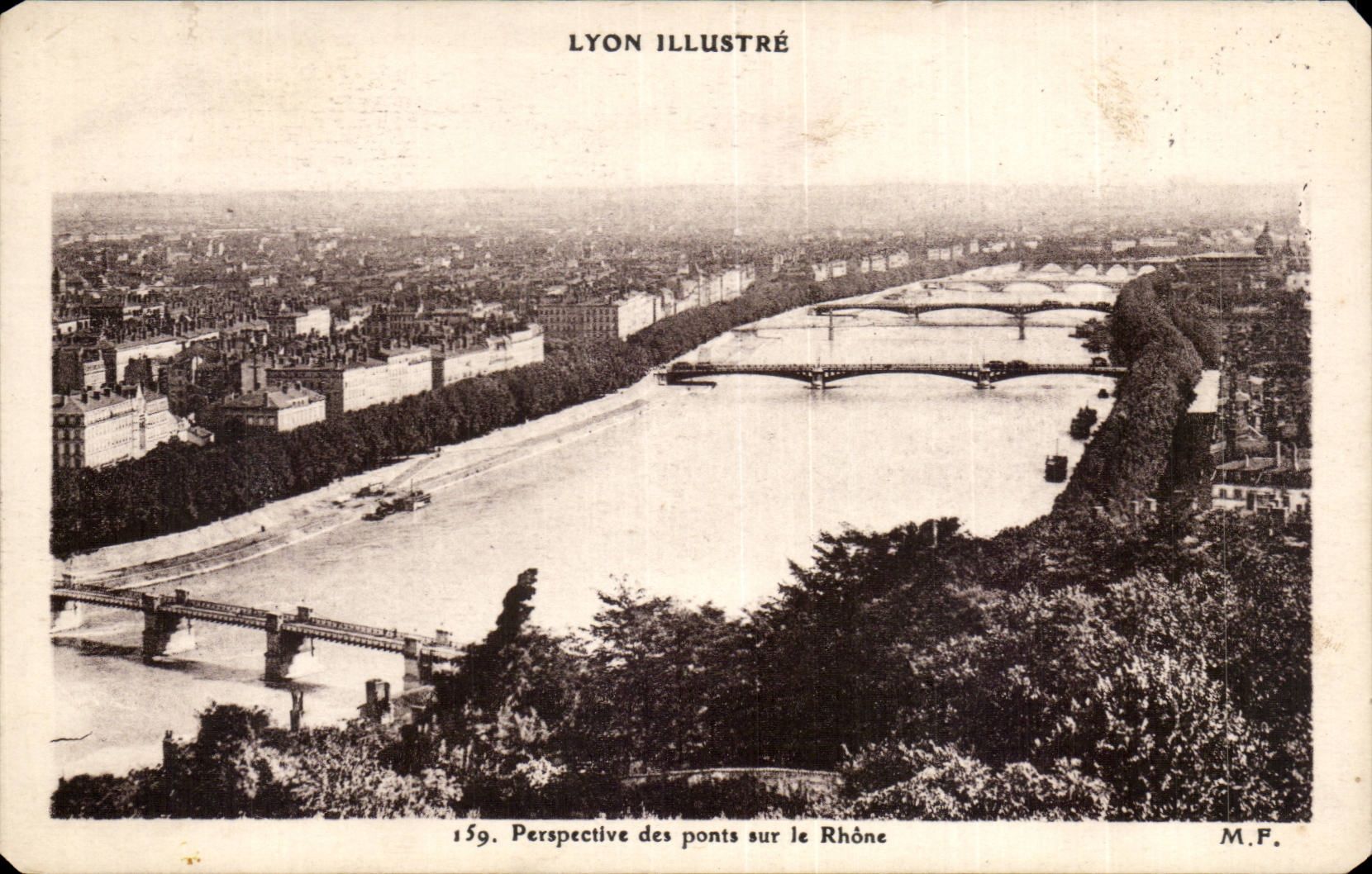 CPA Lyon View of the bridges on the Rhone