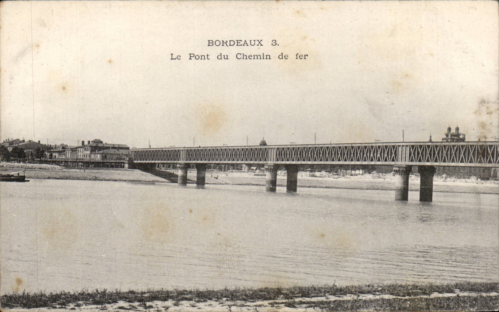 CPA Bordeaux the bridge of the railroad