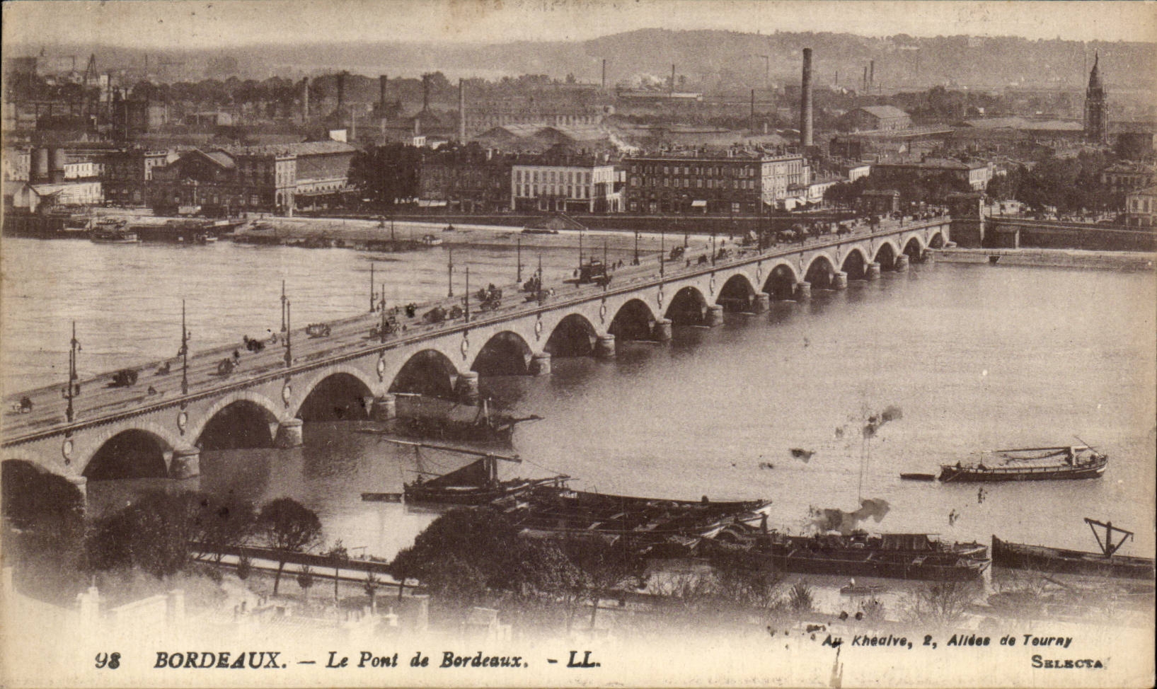 CPA Bordeaux the bridge of Bordeaux