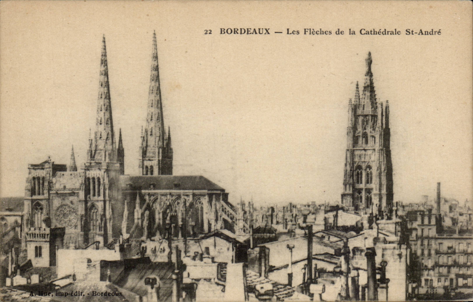 CPA Bordeaux arrows of the cathedral St Andre