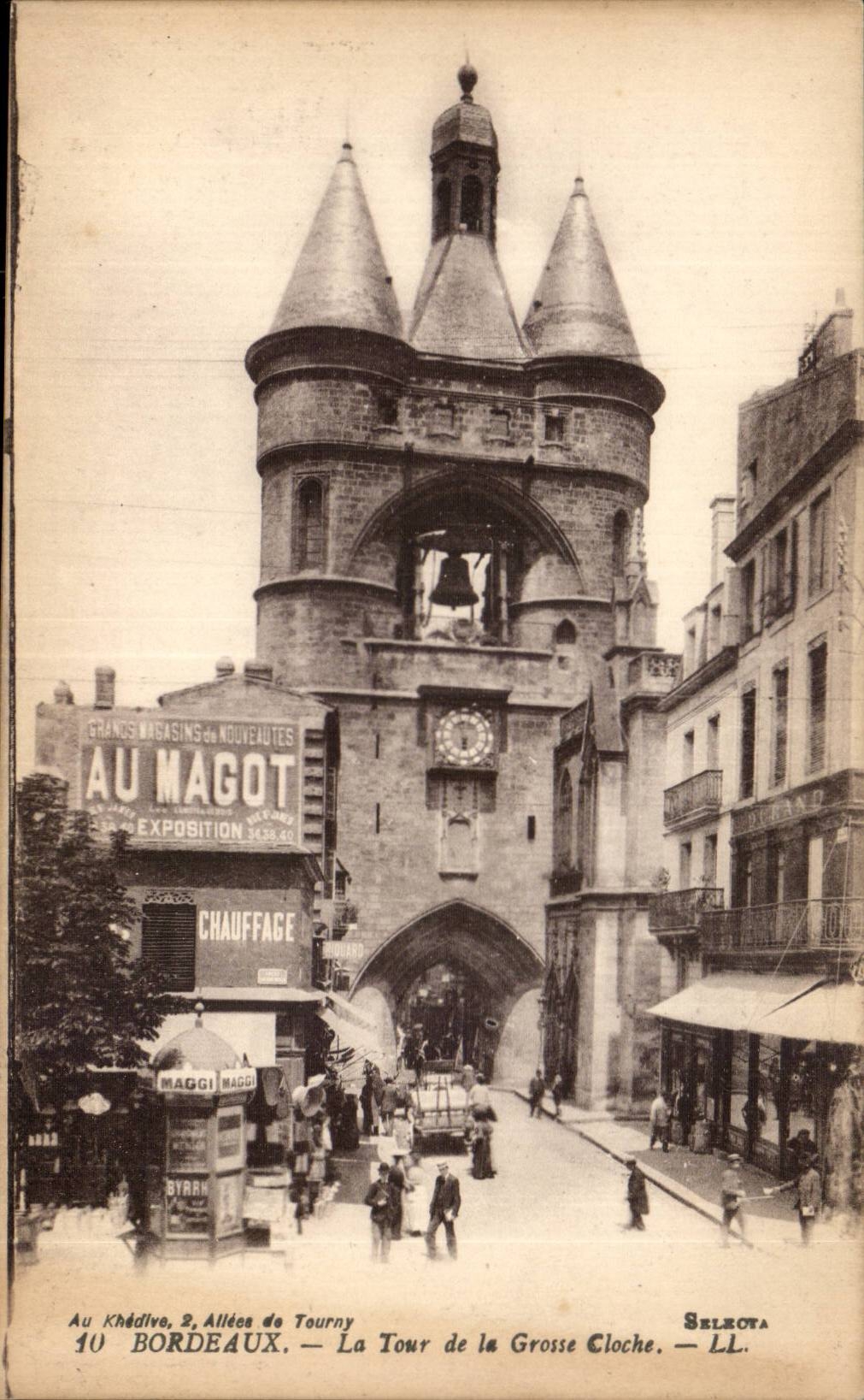 CPA Bordeaux the tower of the large bell