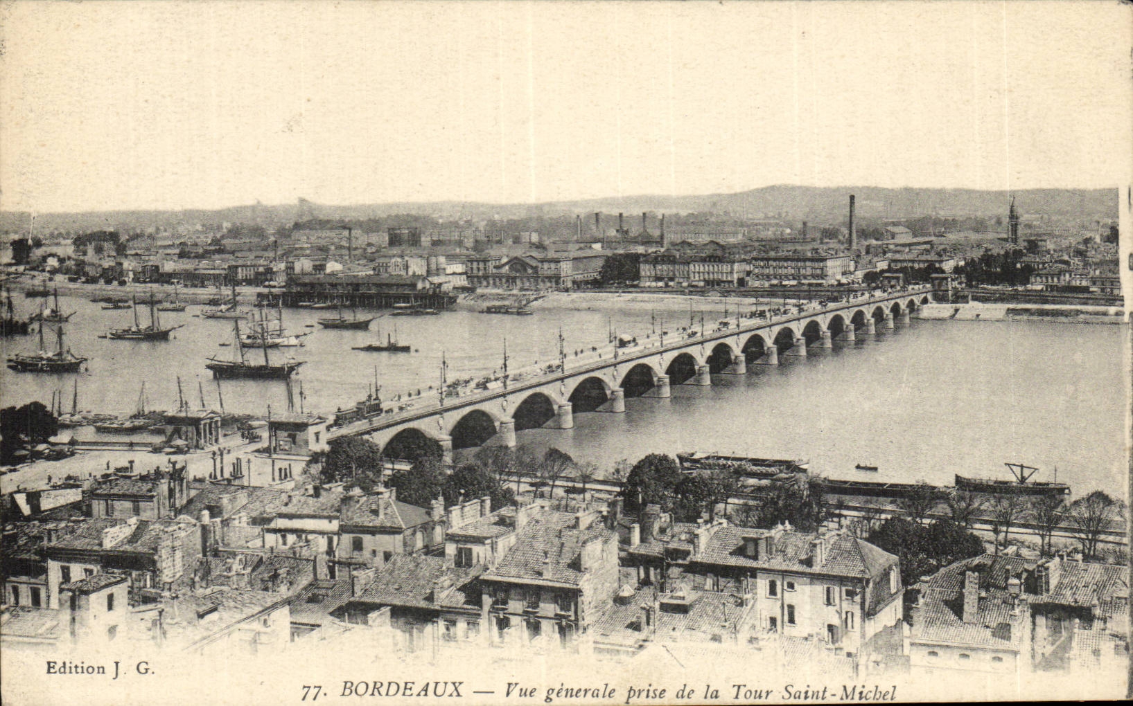 Bordeaux CPA View taken of the tower Michel Saint