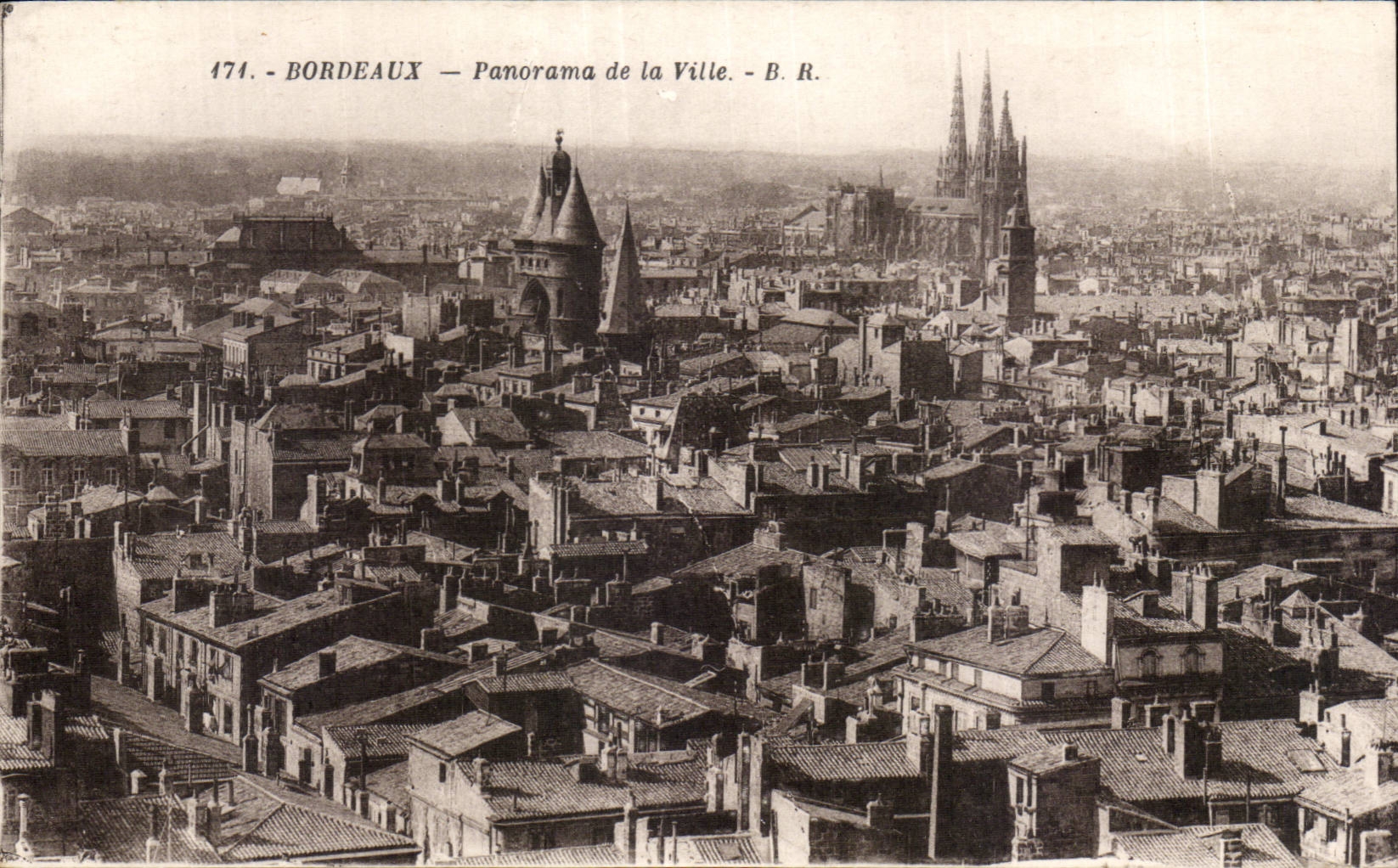 Bordeaux CPA Panorama of the city