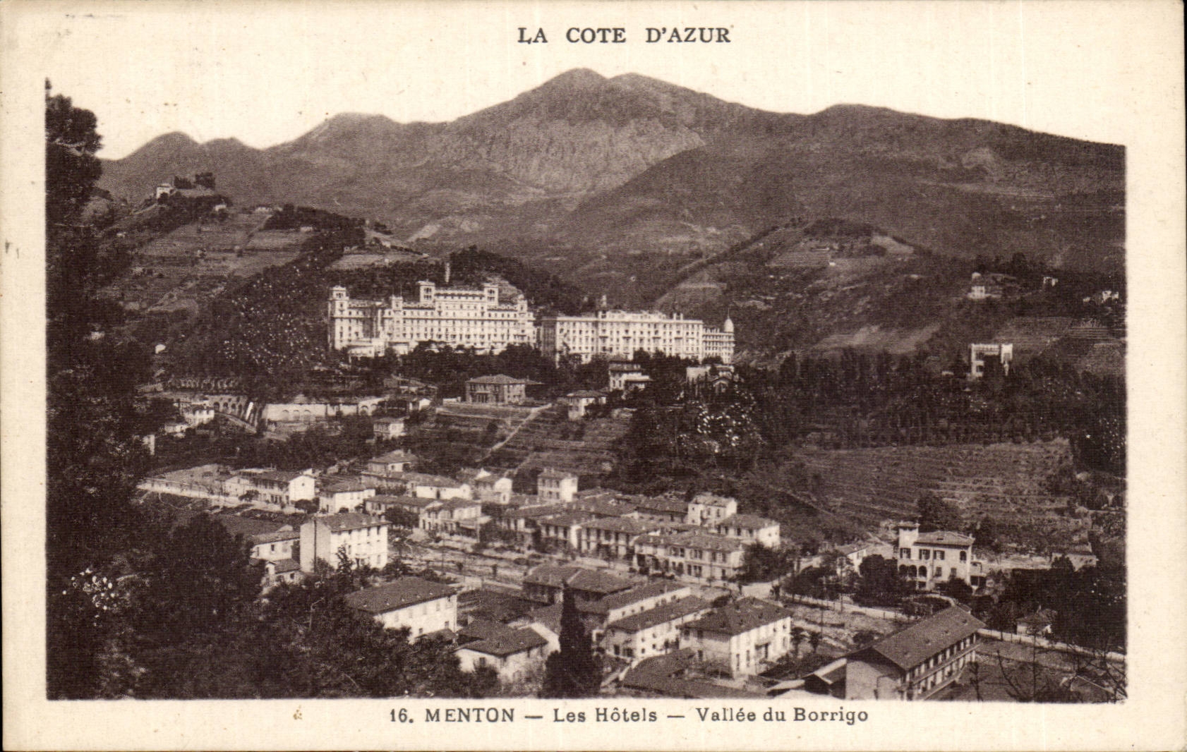 CPA Menton the hotels Valley of Borrigo