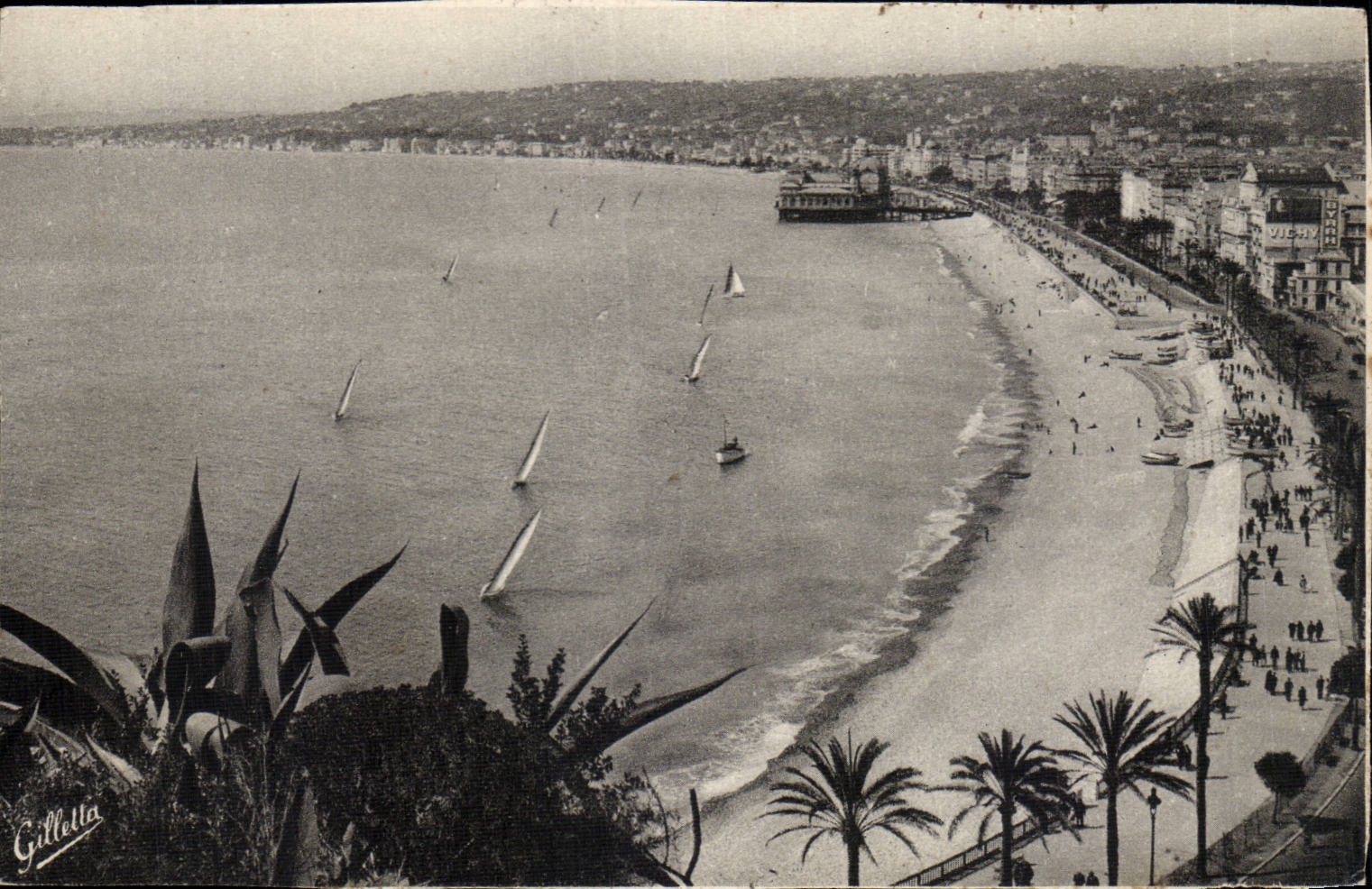 CPA Nizza gesehen vom Schloss