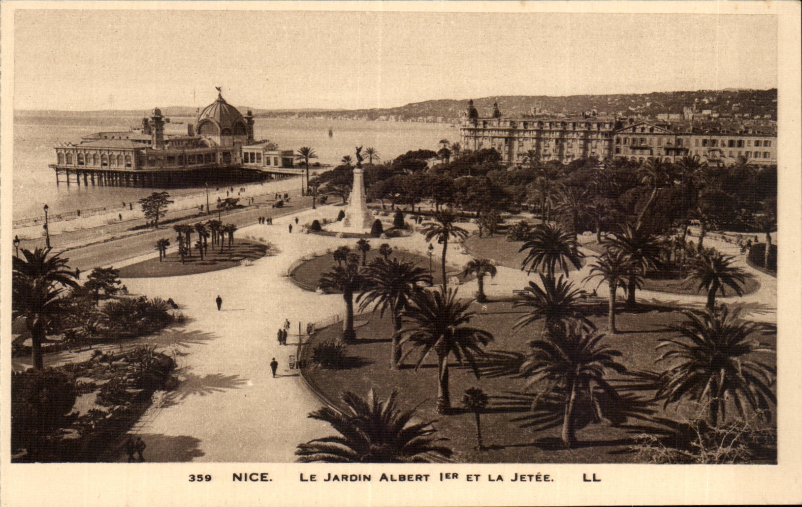 Nizza CPA der Garten Albert 1 und der Pier