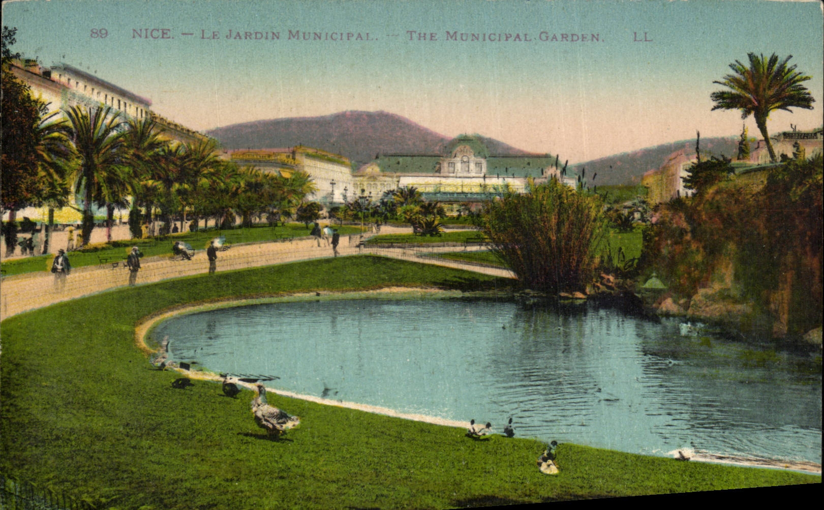 Nettes CPA der stadtische Garten