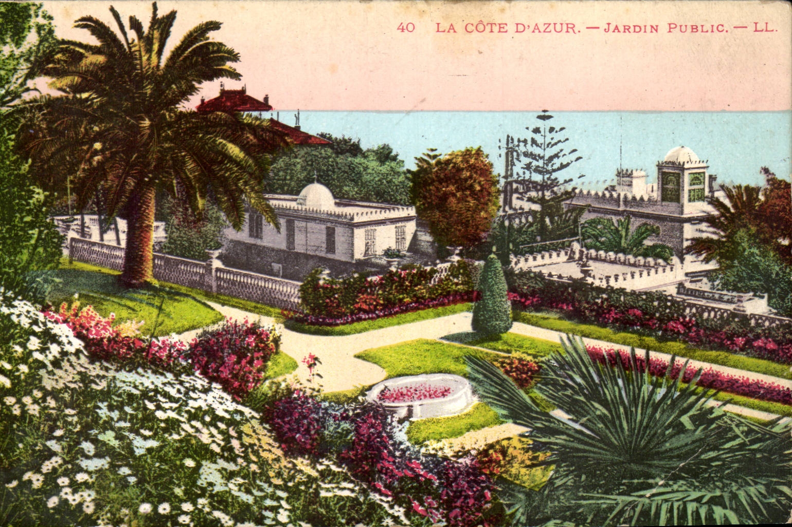 CPA bemisst azurblauen allgemeinen Garten