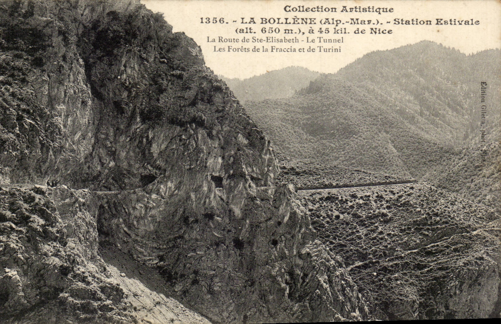 CPA Bollene sommerliche Station-Strasse von Co Elisabeth der Tunnel