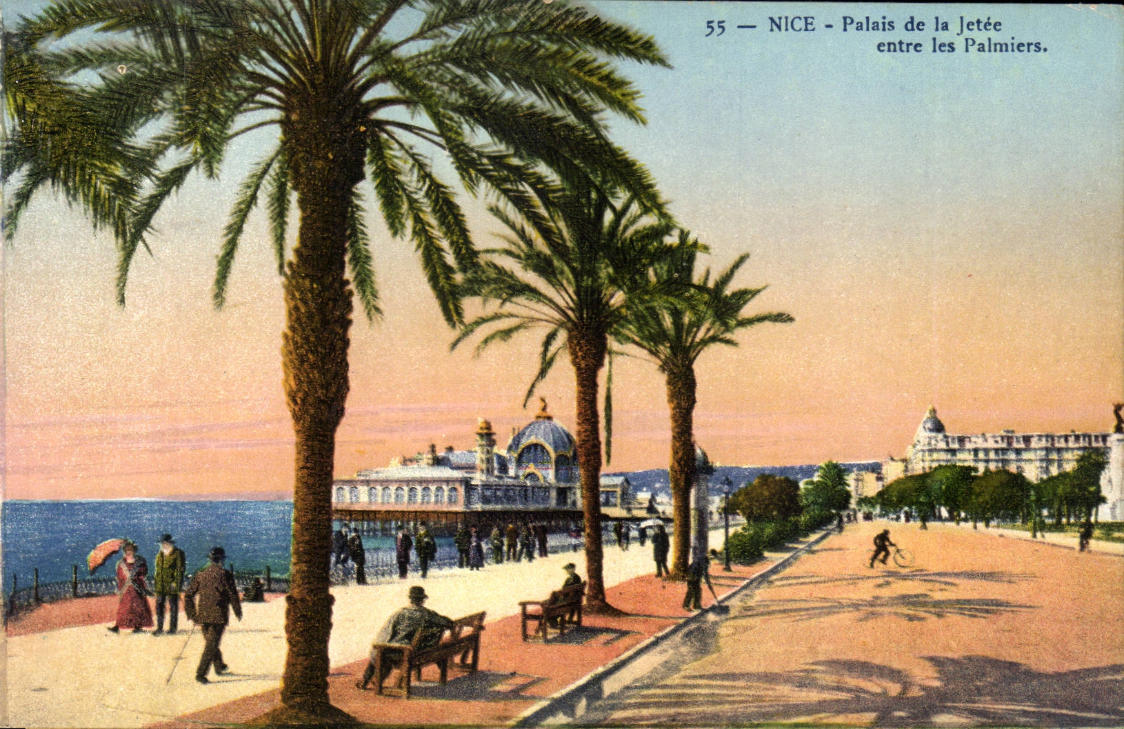 Nice CPA Palais of the pier enters the palm trees