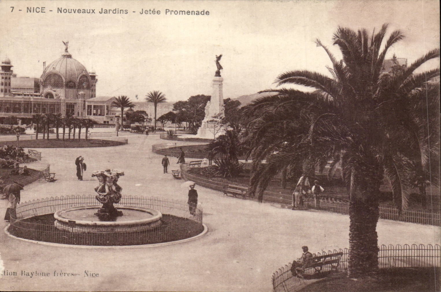 CPA Nice New gardens Thrown walk