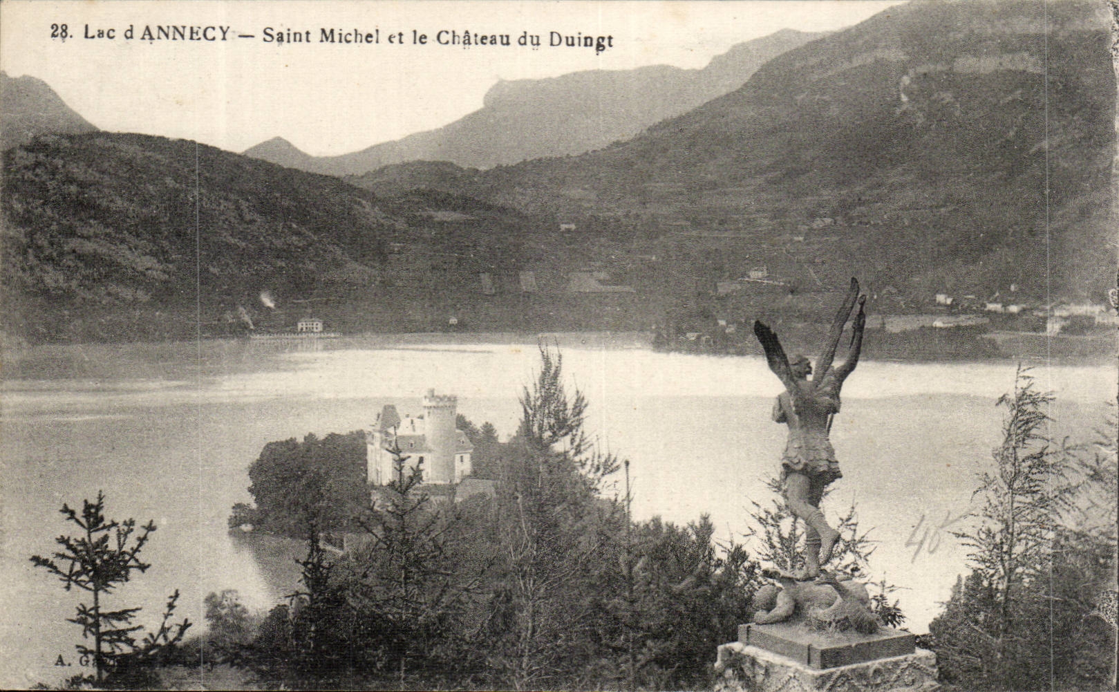 CPA Lake Annecy Saint Michel and the castle of Duingt