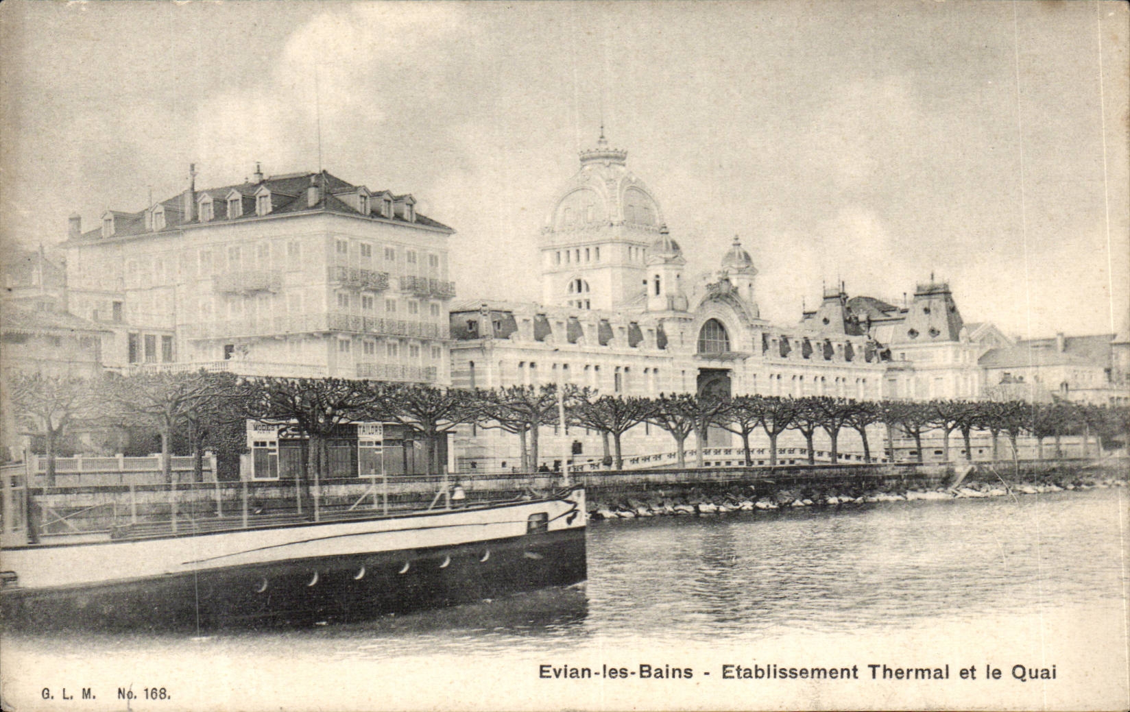CPA Evian les Bains Hydropathic establishment and the quay