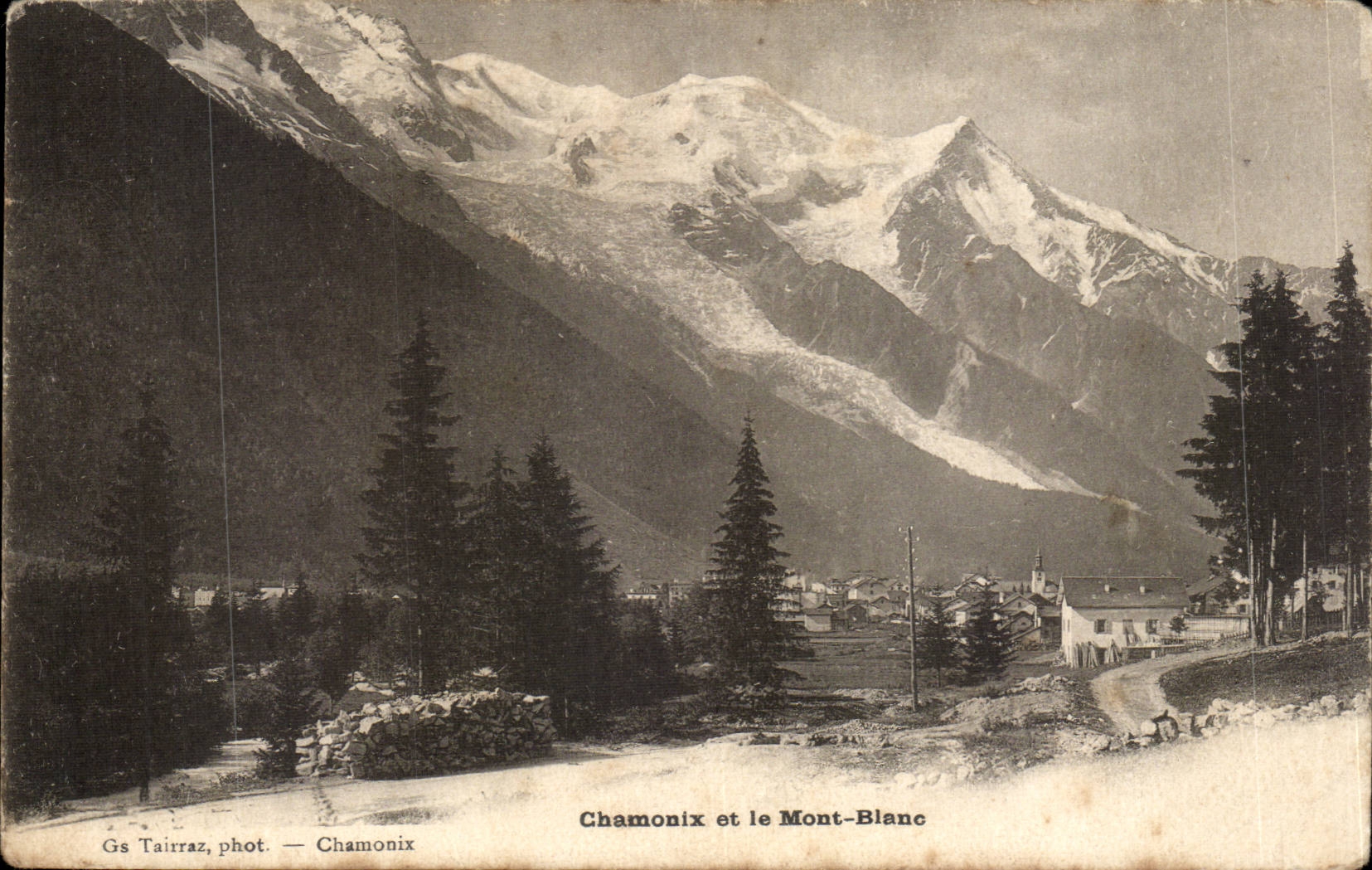 CPA Chamonix und die Einfassung Blanc