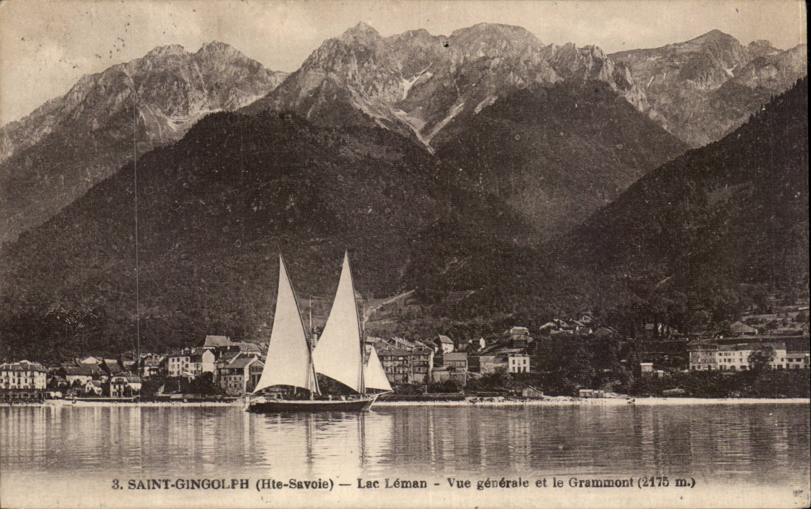 CPA Saint Gingolph Lake leman View and Grammont