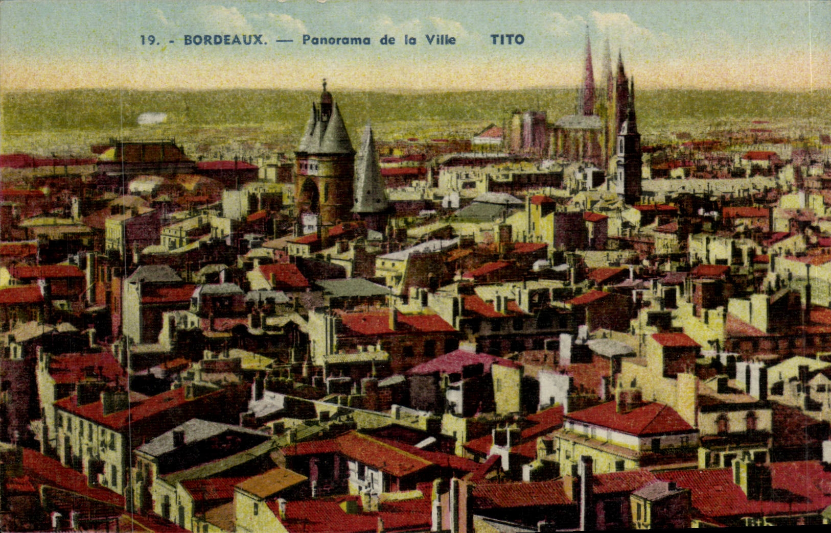 CPA Bordeaux Panorama of the city
