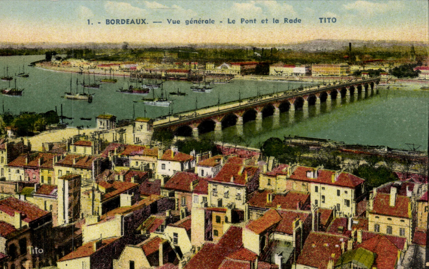 CPA Bordeaux View the bridge and roads