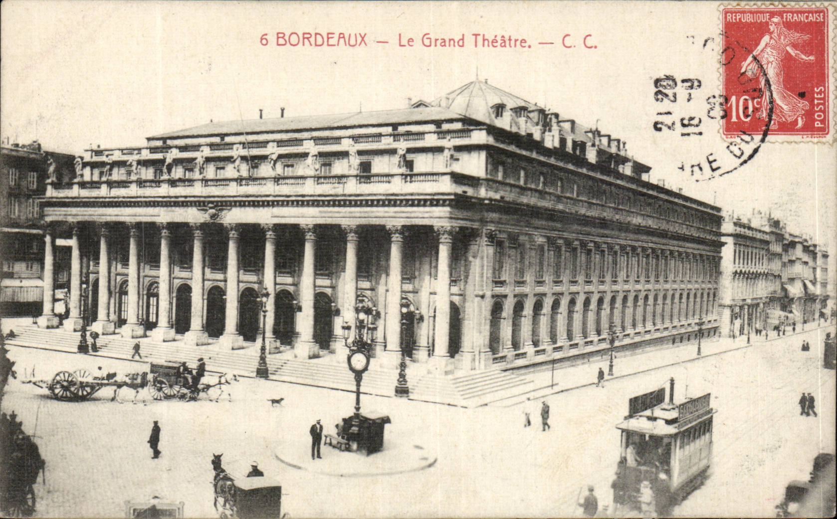 CPA Bordeaux the large theater