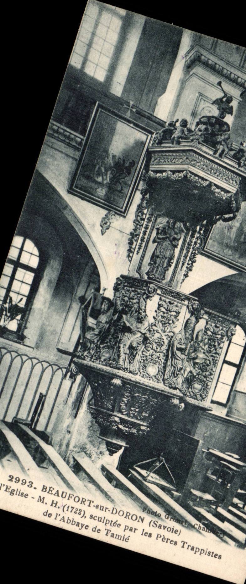 CPA Beaufort on Doron Pulpit of the church fathers Trappists of the abbey of Tamie