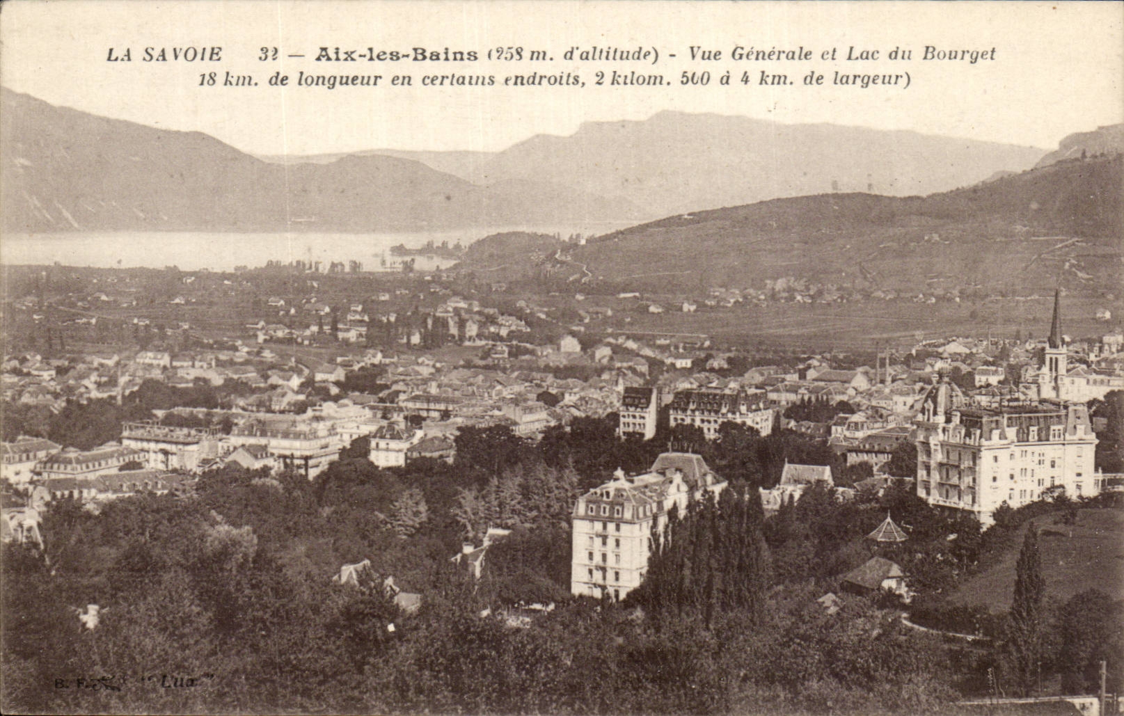 CPA Aix les Bains View and lake of Le Bourget