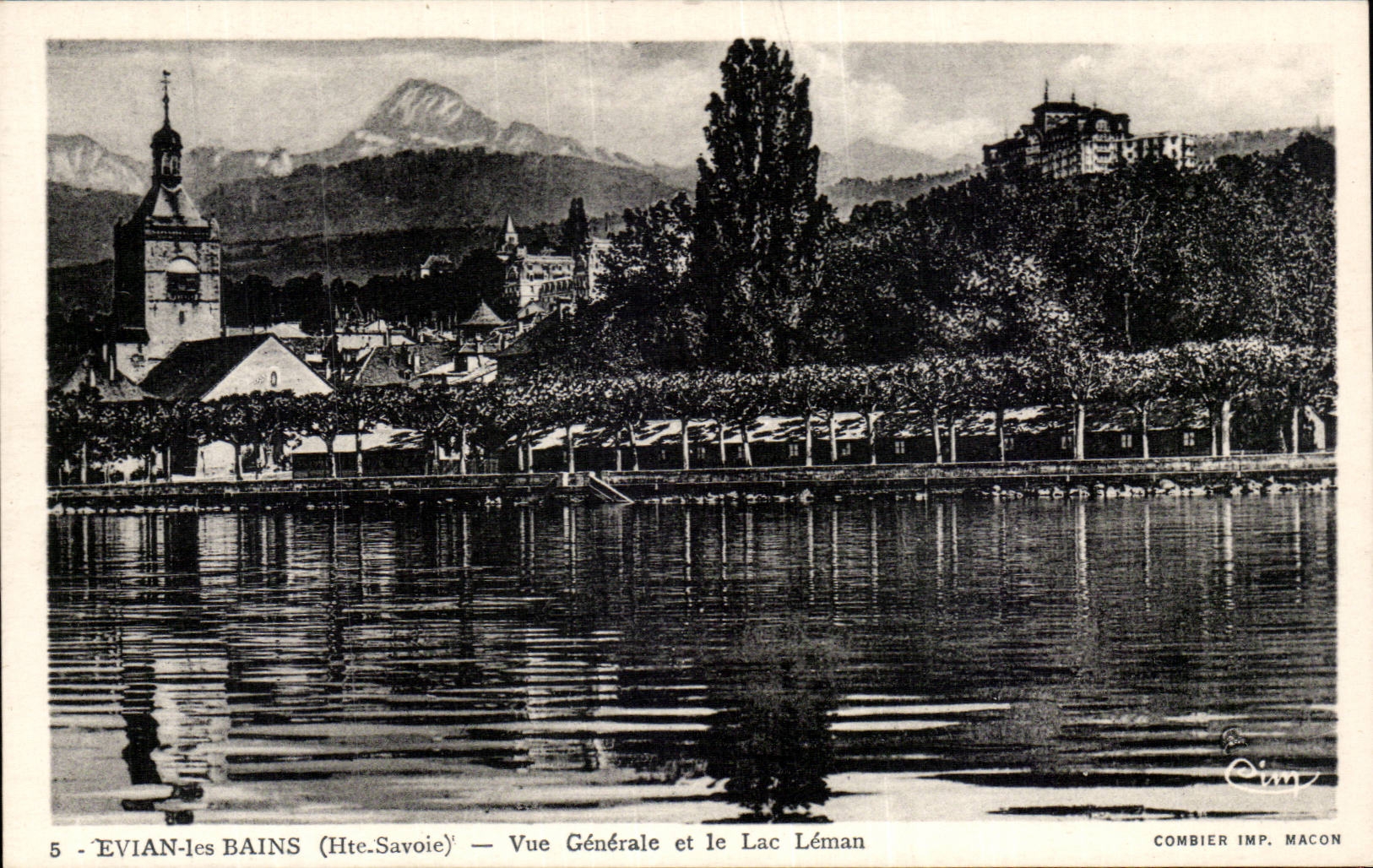 CPA Evian les Bains View and the lake leman