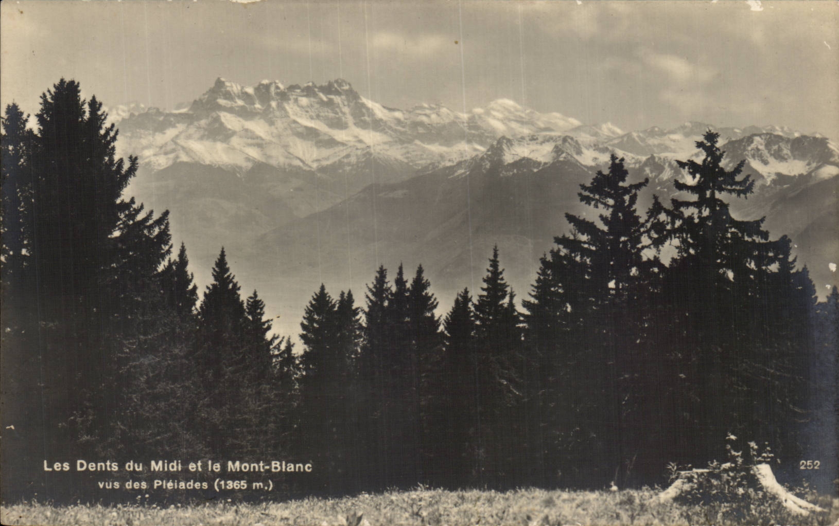 CPA teeth of the South and Mont Blanc seen of the Pleiads