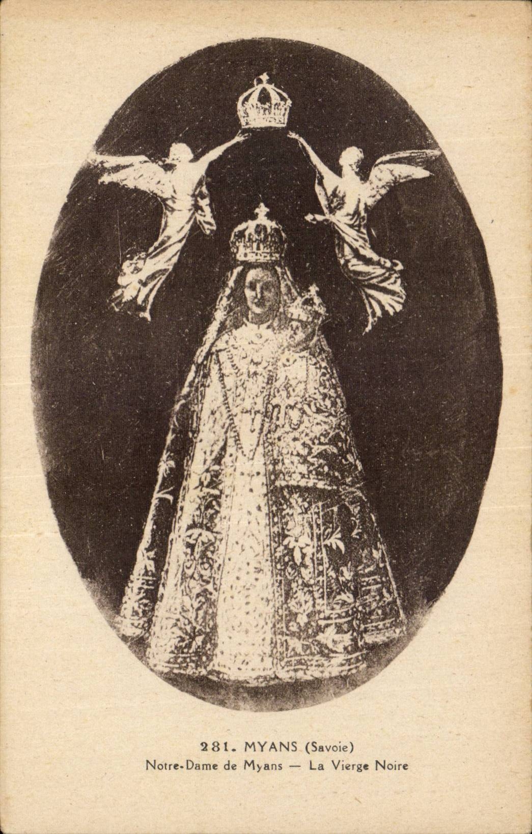 CPA Myans Notre Dame of myans the black virgin