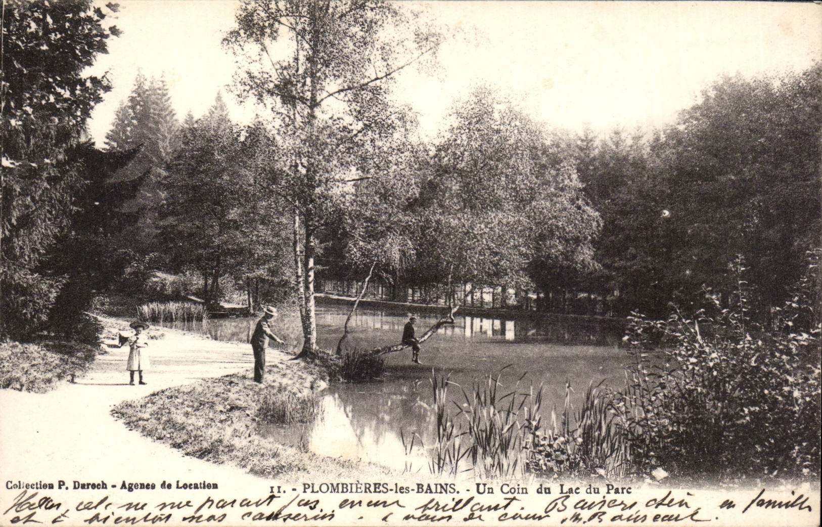 CPA Plombieres les Bains a corner of the lake of the park