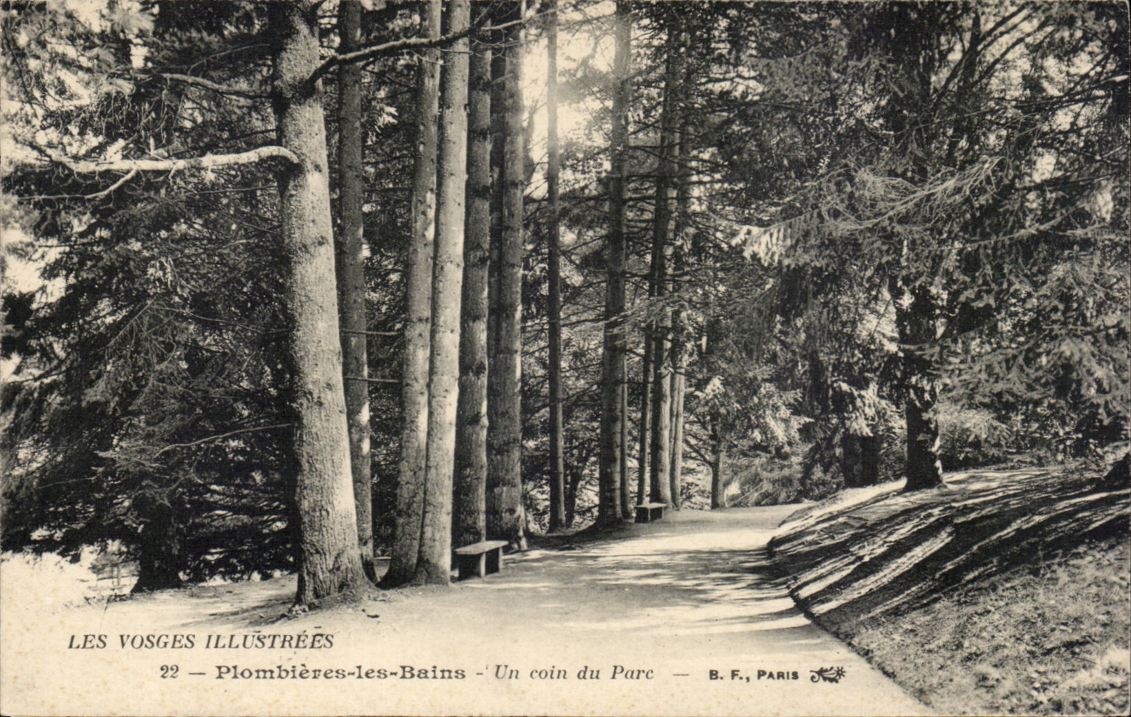 CPA Plombieres les Bains eine Ecke des Parks