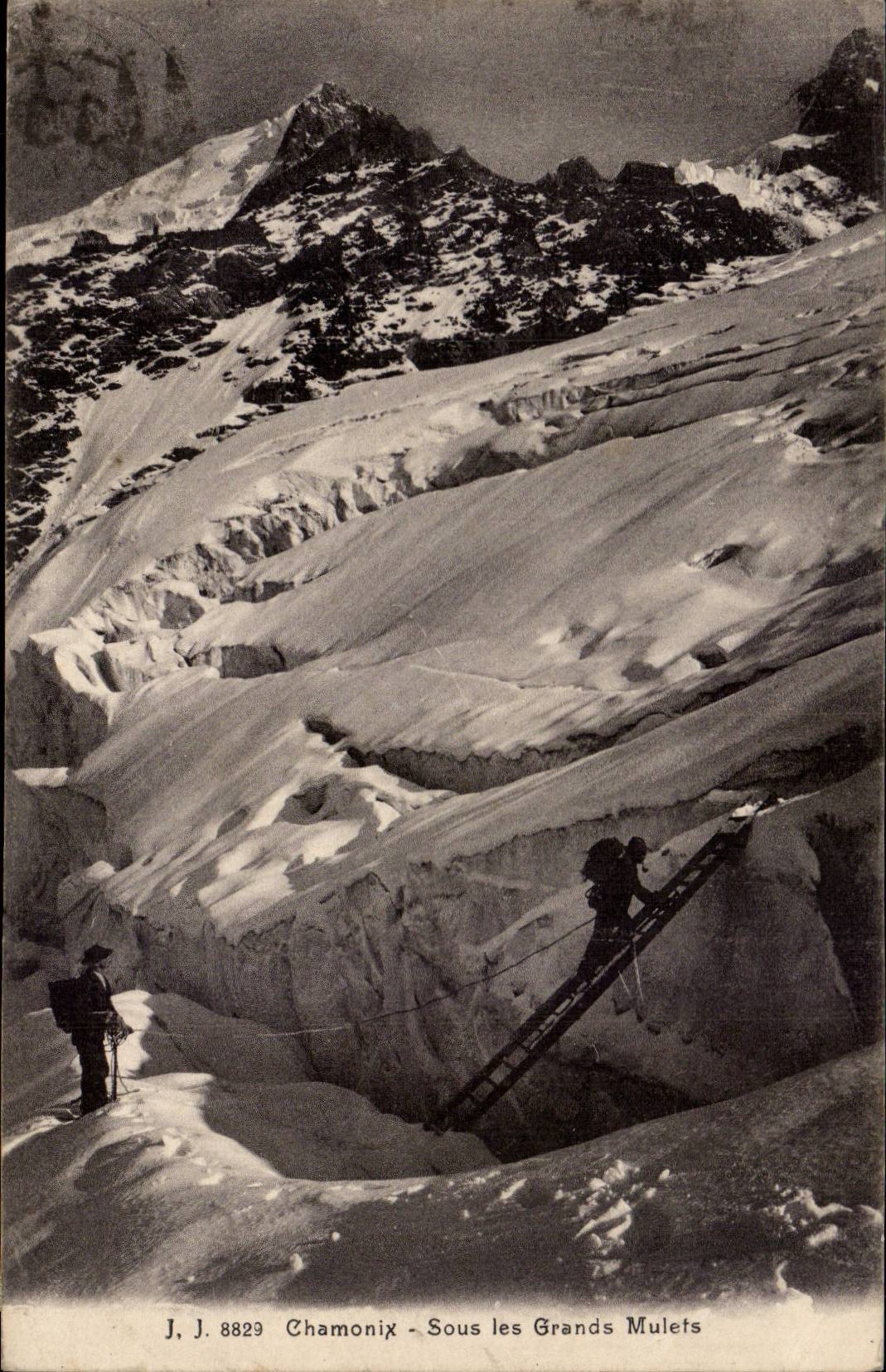 CPA Chamonix Sous les grands mulets alpnisme alpiniste