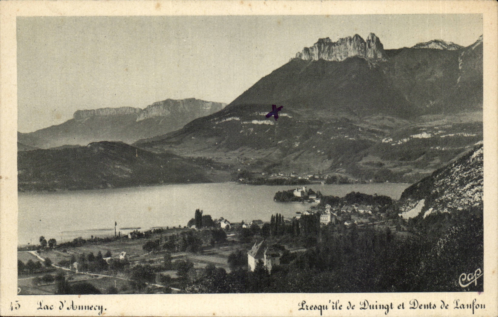 CPA Lake Annecy Peninsula of Duingt and teeth of Lanfou