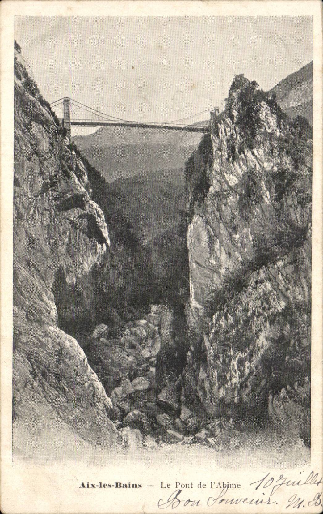 CPA Aix les Bains the bridge of the abyss