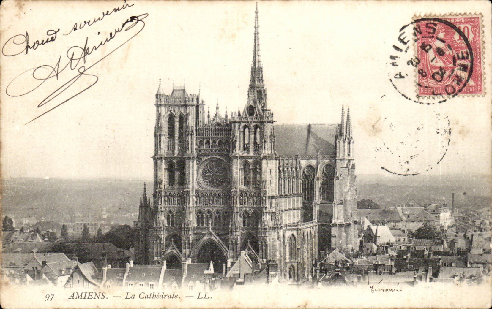 CPA Amiens the cathedral