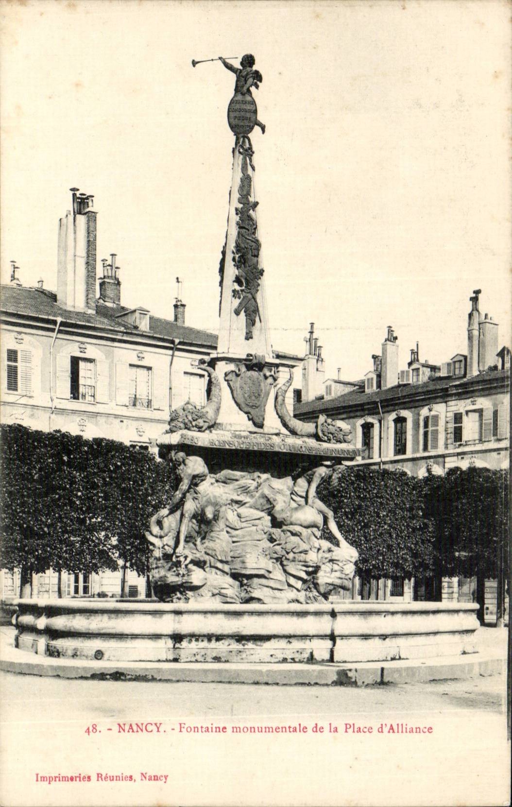 CPA Nancy Fontaine monumentale de la place d'alliance