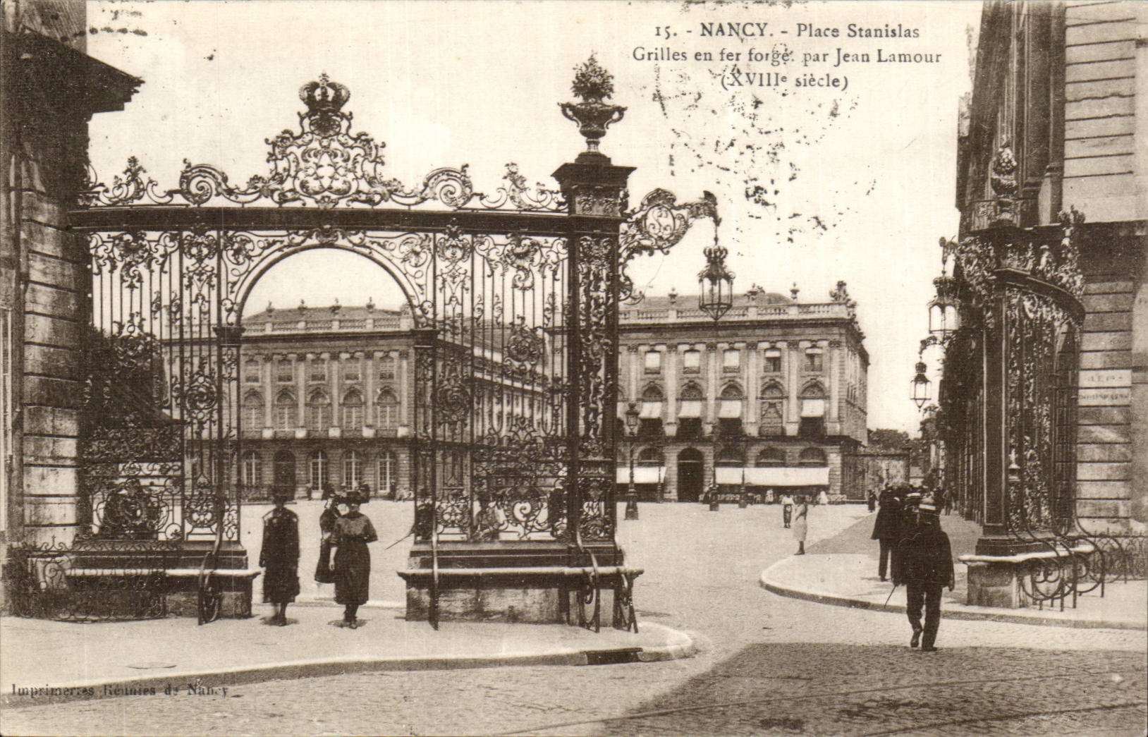CPA Nancy Place Stanislas Grilles en fer forge par Jean lamour