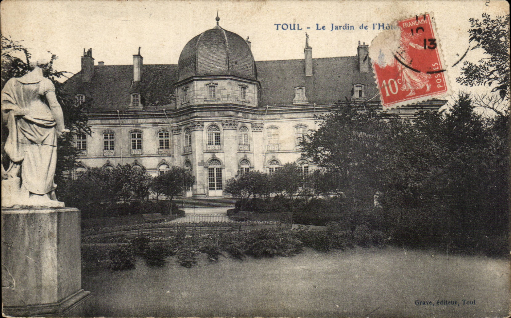 Toul CPA the garden of the hotel