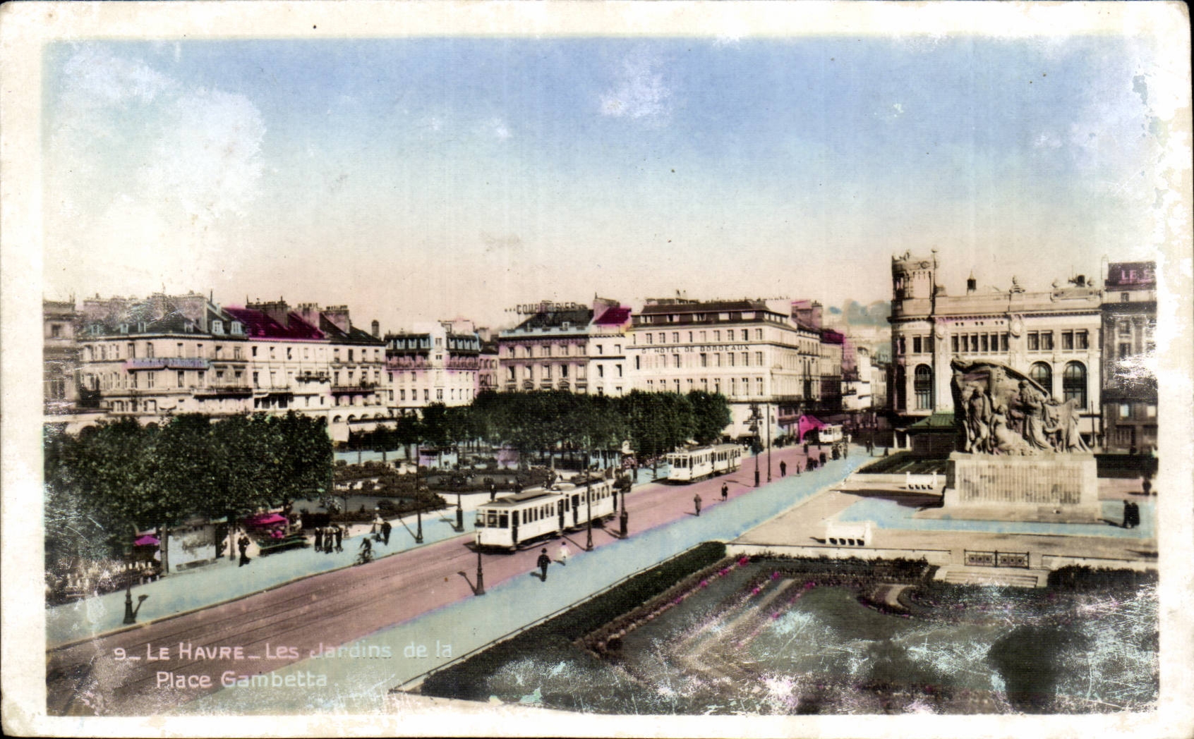 CPA Le Havre Garten des Gambetta Platzes