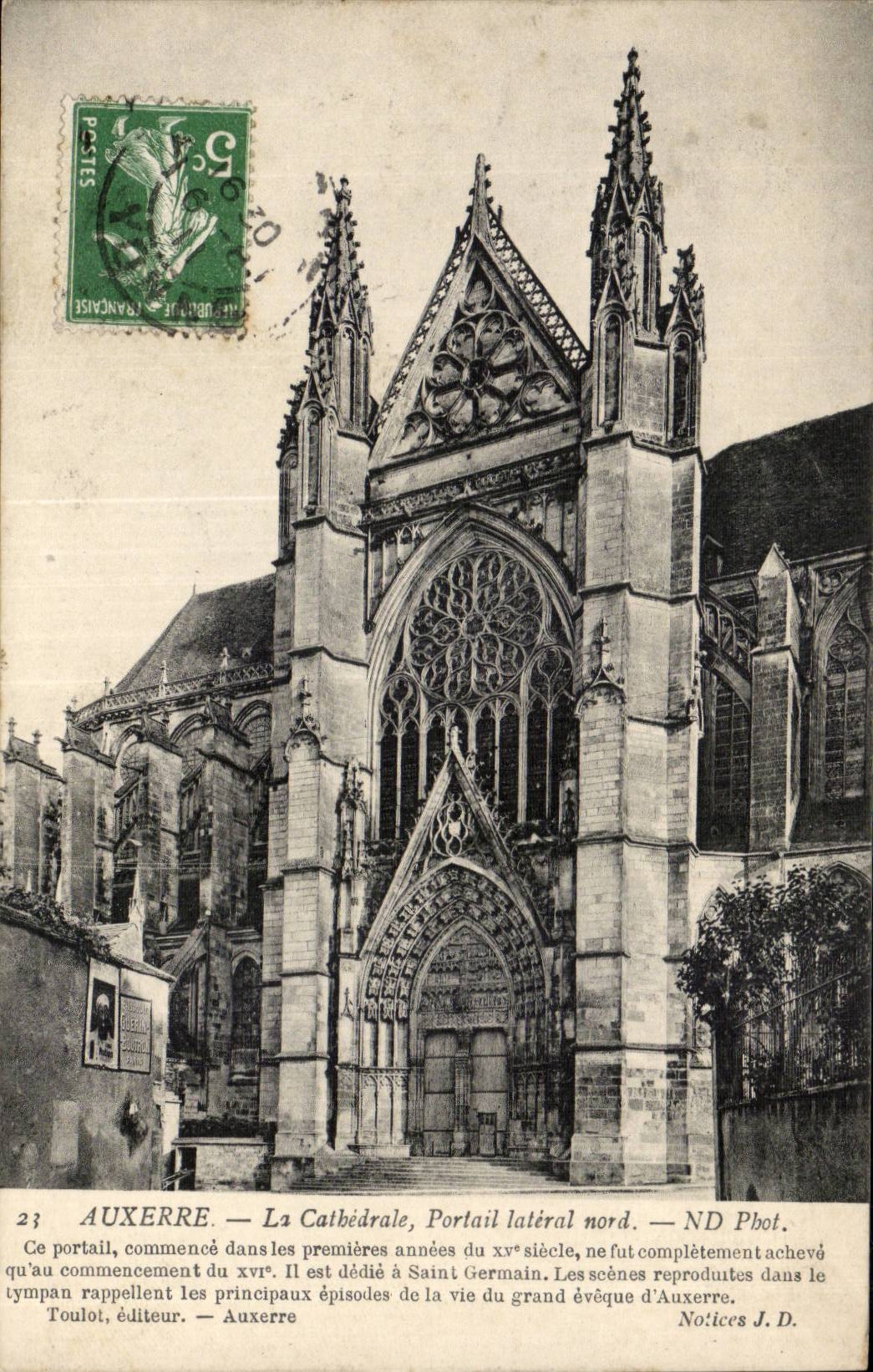 CPA Auxerre the northern cathedral side Gate
