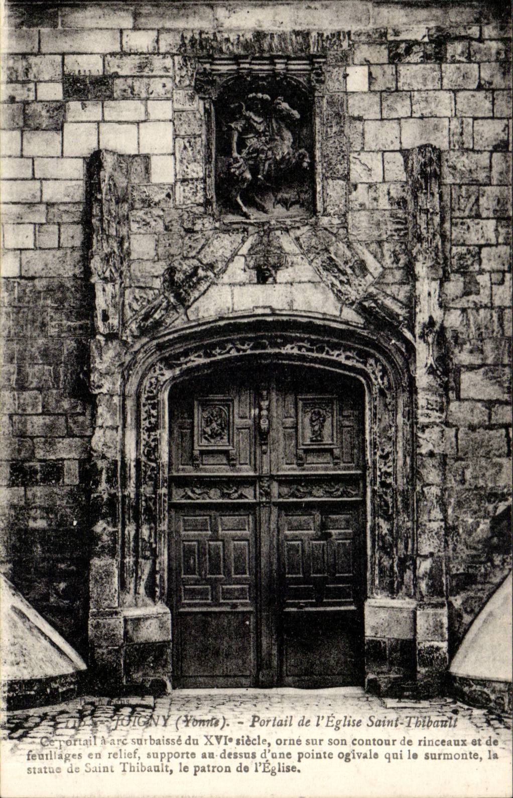 CPA Joigny Gate of the church Saint Thibault