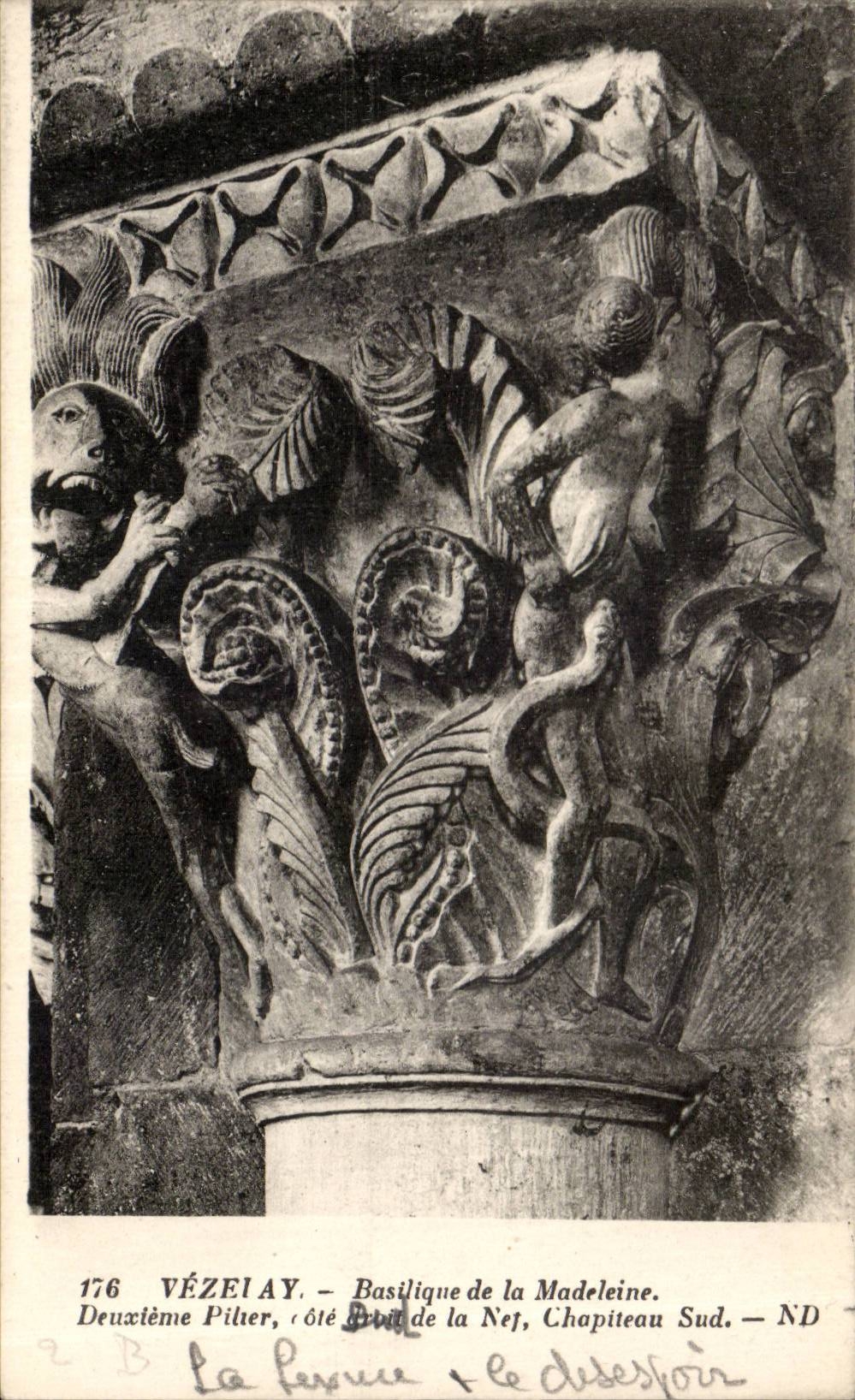 CPA Vezelay Basilica of the madeleine 2nd pillar