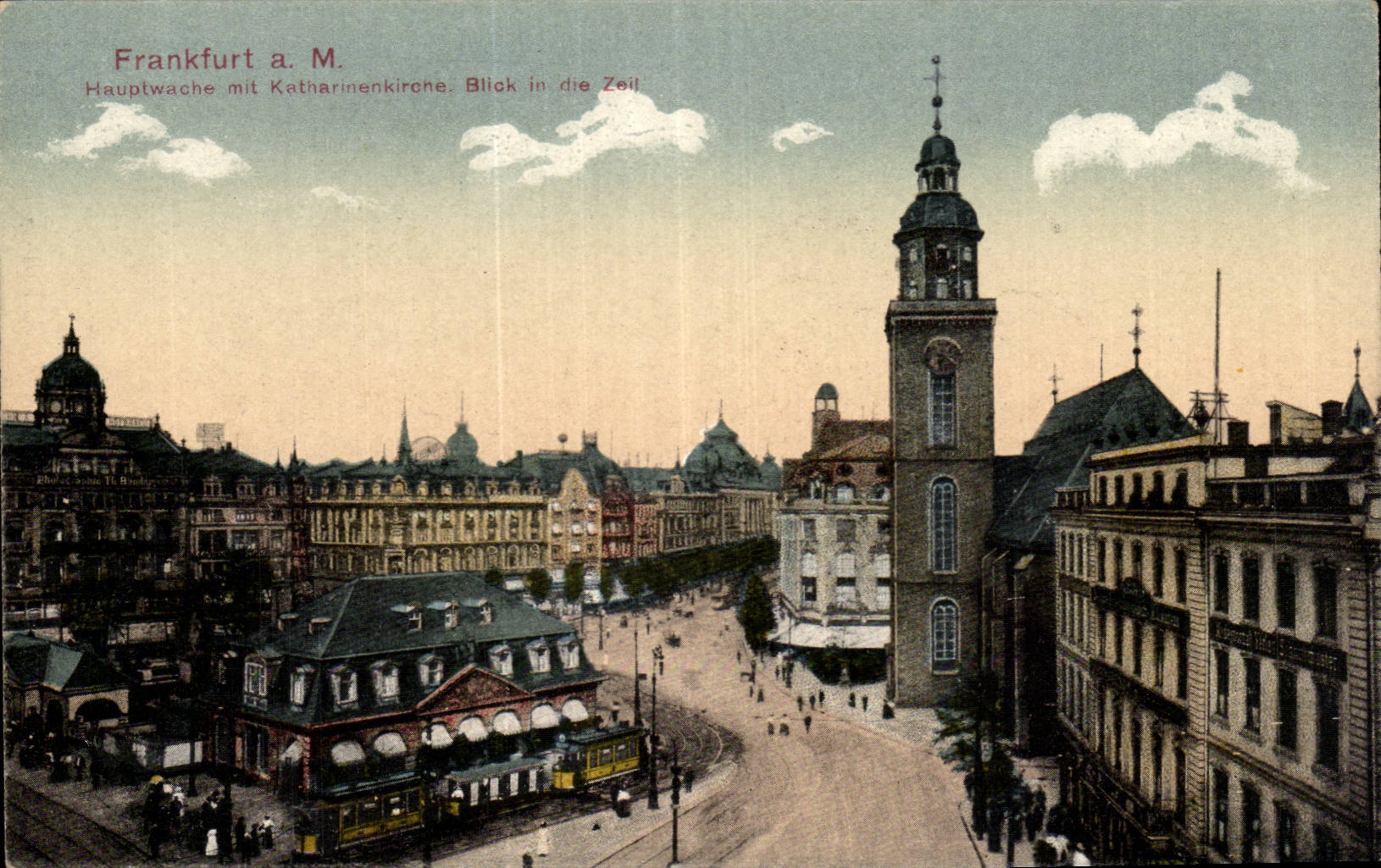 CPA Frankfurt Hauptwache setzte Katharinenkirche Blick sterben innen Zeil