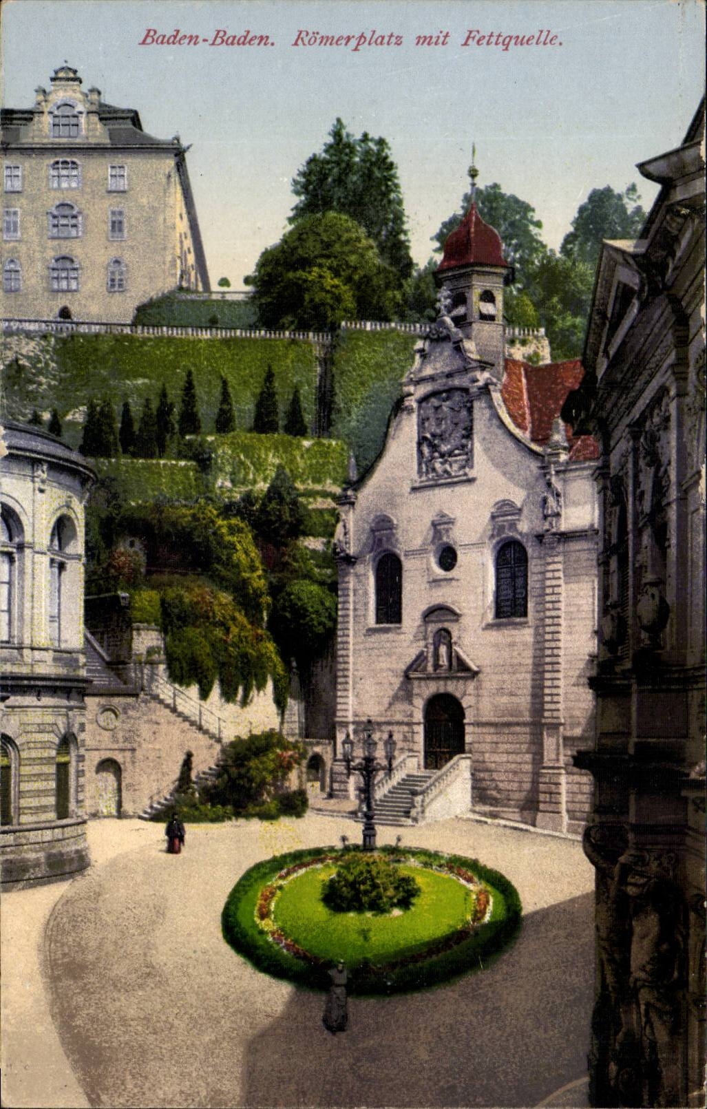 CPA Baden Baden Romerplatz put Fettquelle