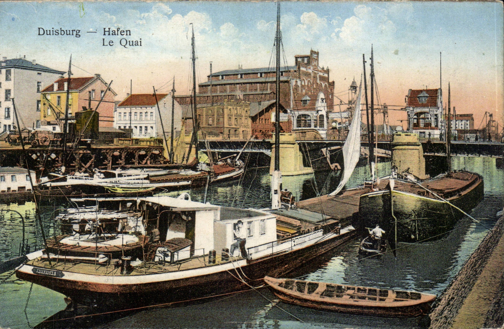 CPA Duisburg Hafen the quay